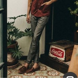 Taylor Stitch The Easy Pant in Espresso linen 34x32 NWT